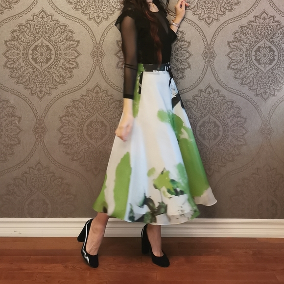 Custom made 100% silk skirt - Picture 5 of 14